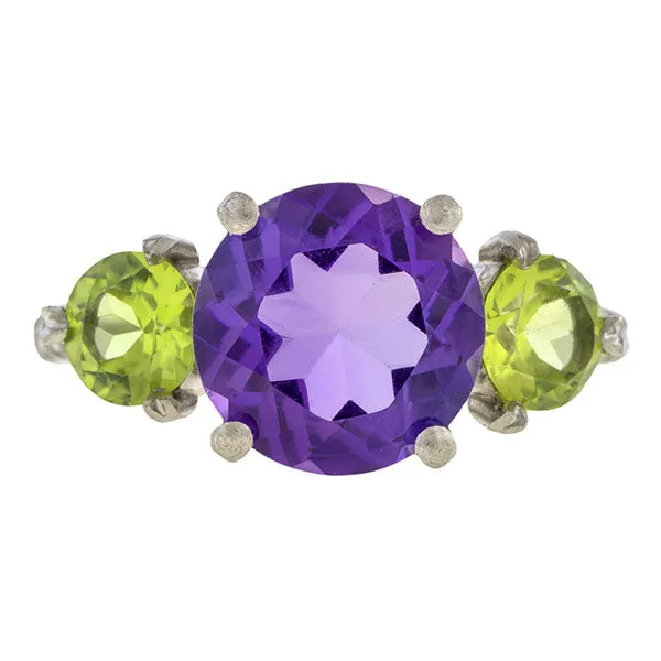 Estate Amethyst & Peridot Ring