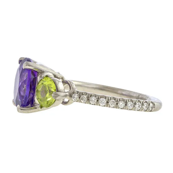 Estate Amethyst & Peridot Ring