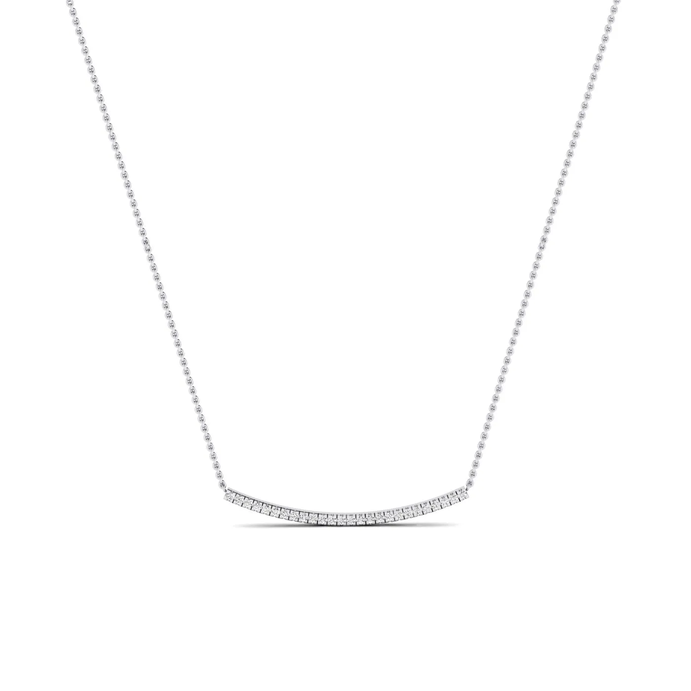 Evergreen Round Bar Diamond Accented Necklace