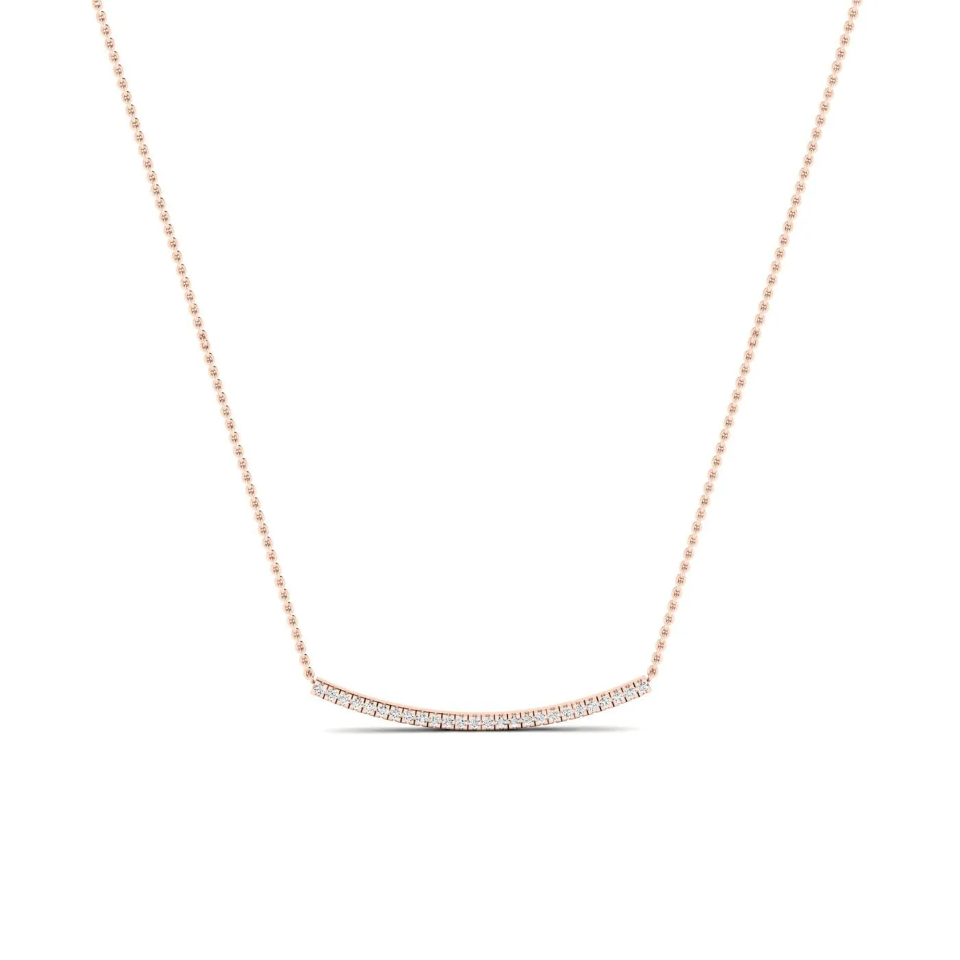 Evergreen Round Bar Diamond Accented Necklace