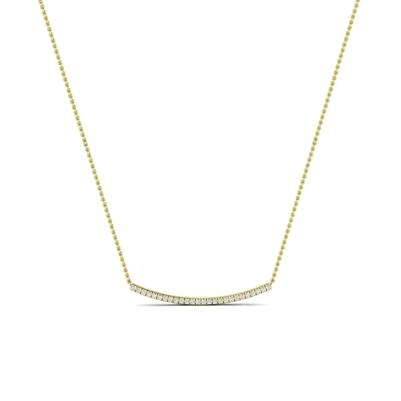 Evergreen Round Bar Diamond Accented Necklace