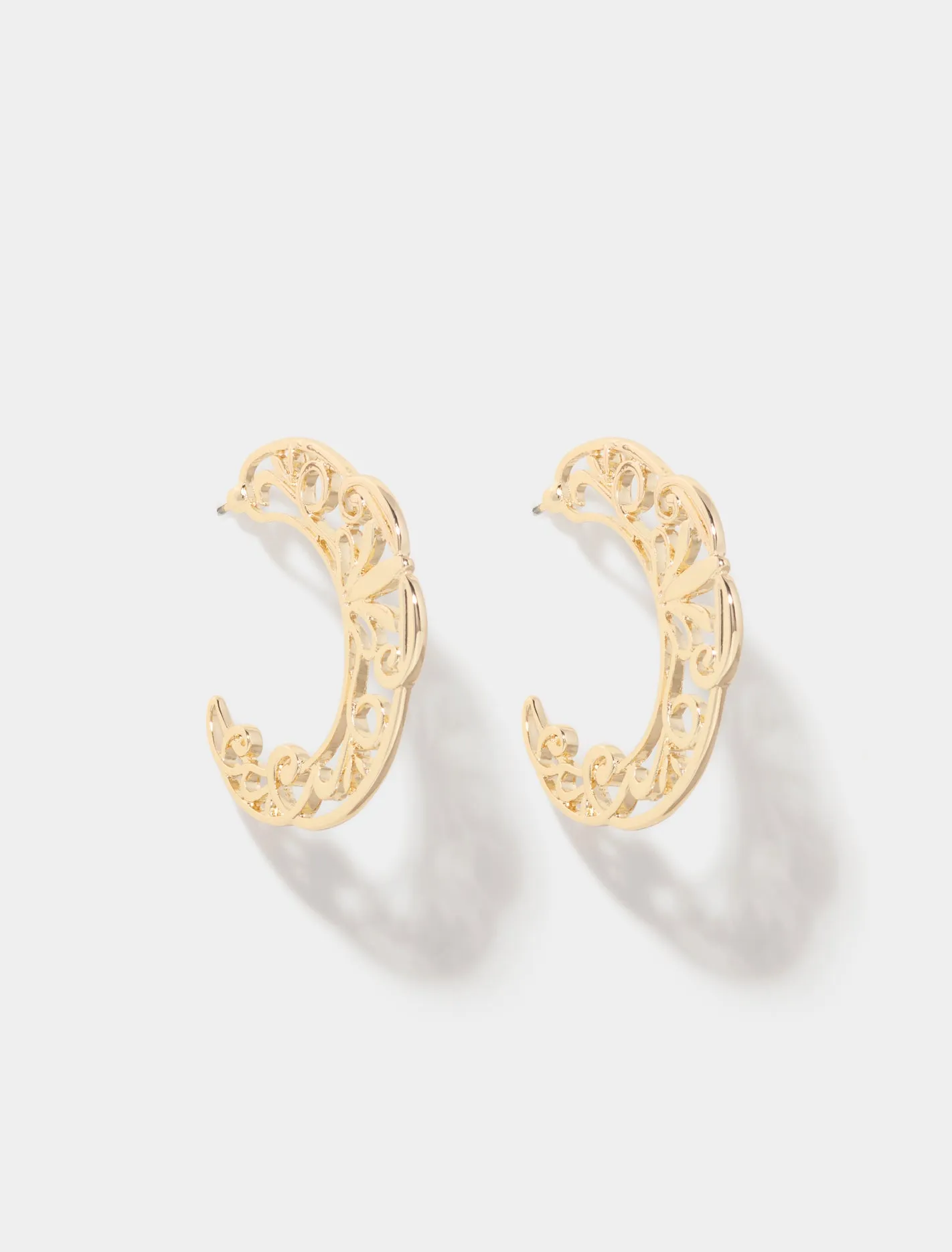 Farah Filigree Hoop Earrings