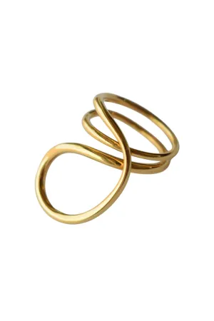 Farrah B Twists & Turns Ring in Gold - Size 6