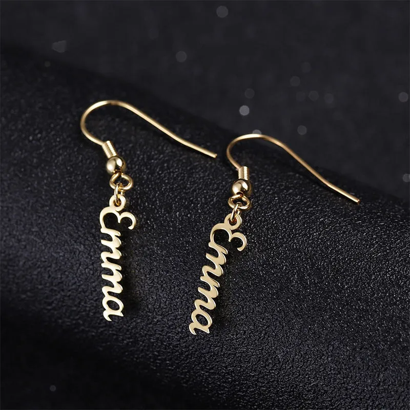 Floral Elegance Name Earrings