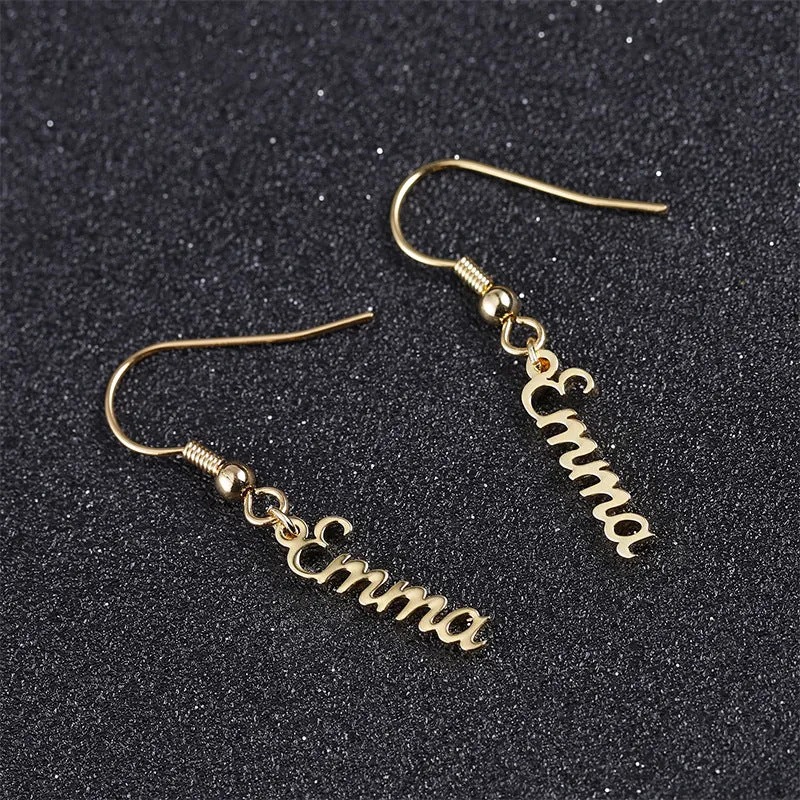 Floral Elegance Name Earrings