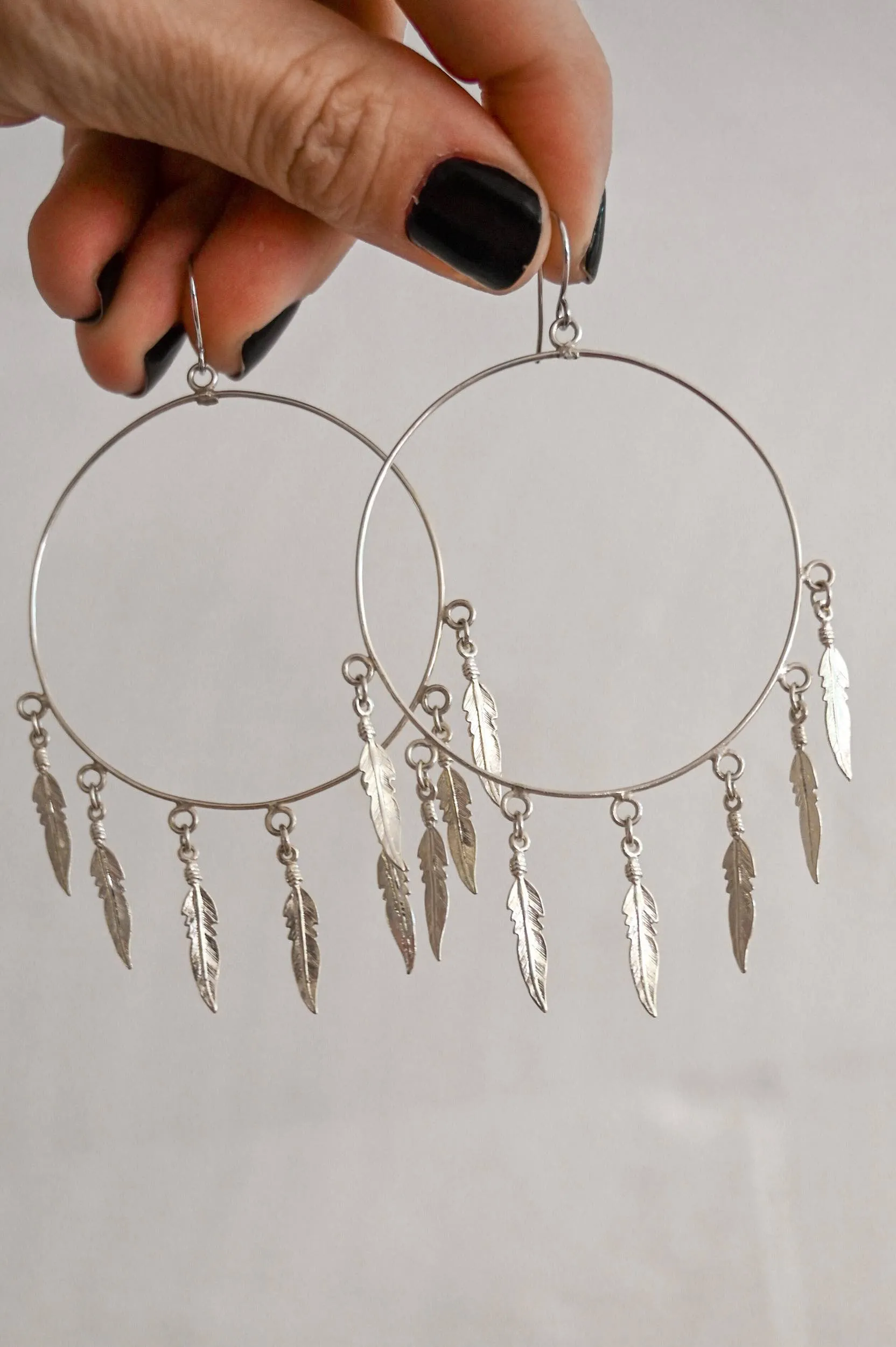 Freebird Silver Hoop Earrings