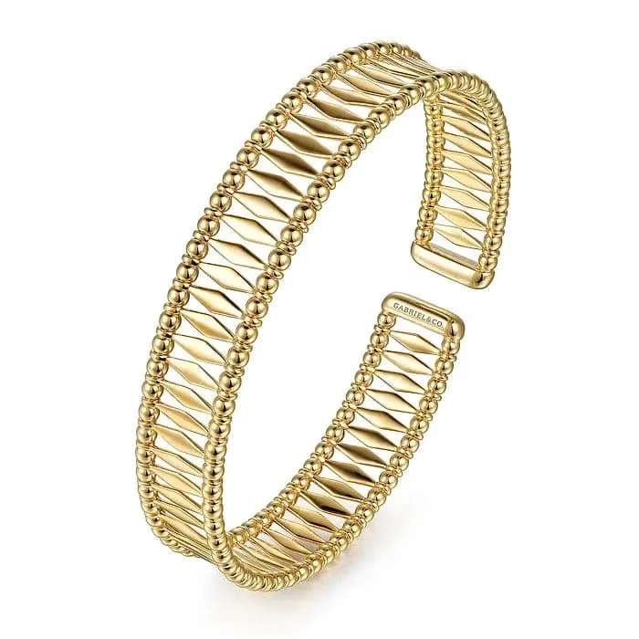 Gabriel & Co. Gold Bujukan Cuff Bracelet