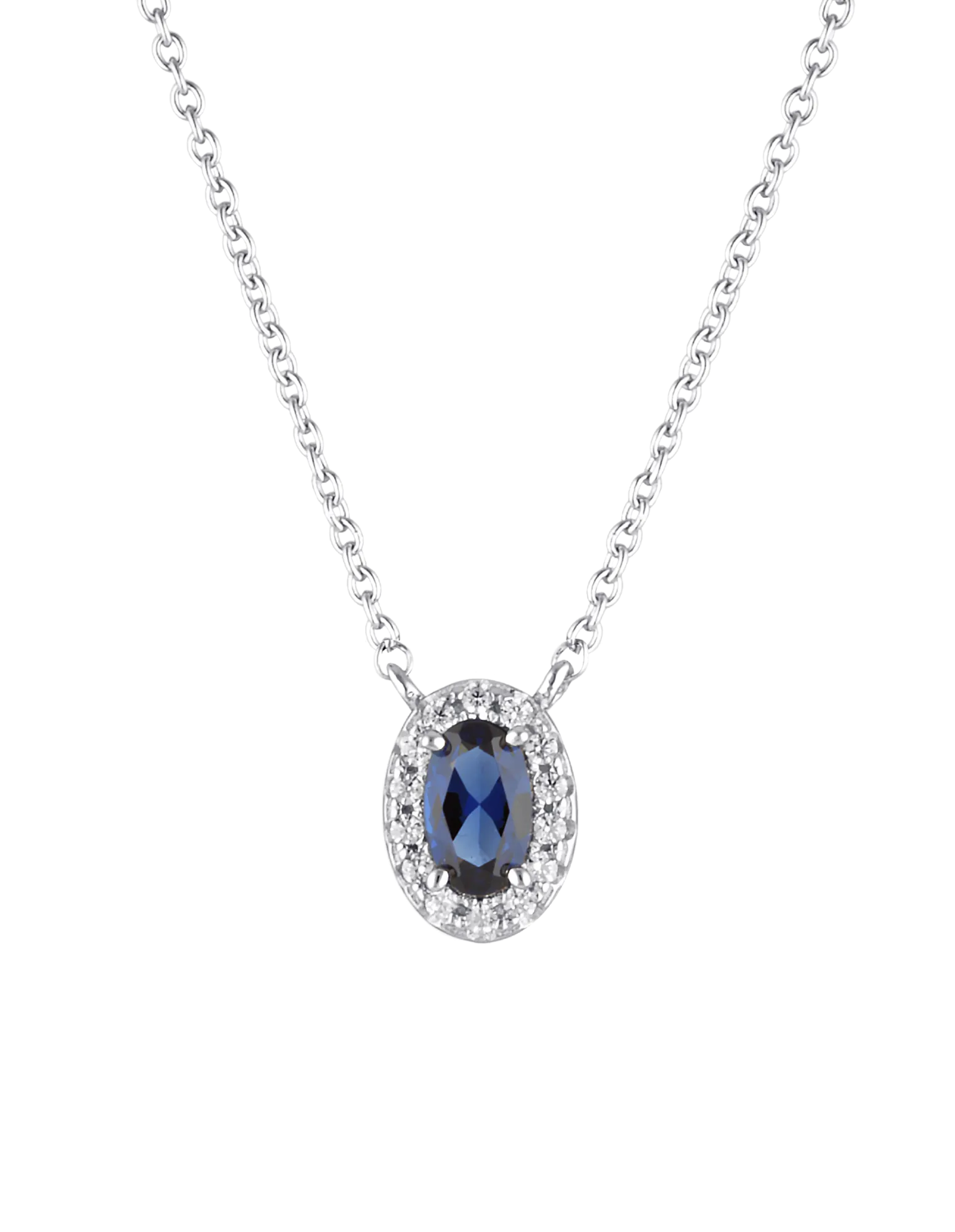 Georgini Aurora Glow Necklace - Silver/Sapphire