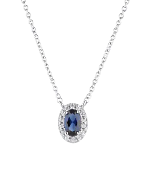 Georgini Aurora Glow Necklace - Silver/Sapphire