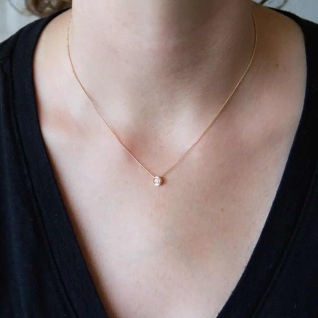 Gold Small Aurora Diamond Necklace