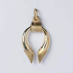 Hathor Charm (medium) - polished brass