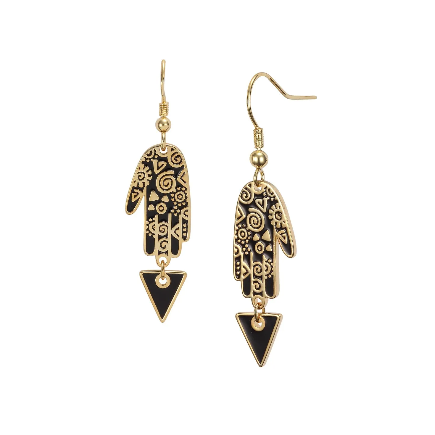 Healing Hands Earrings - Black