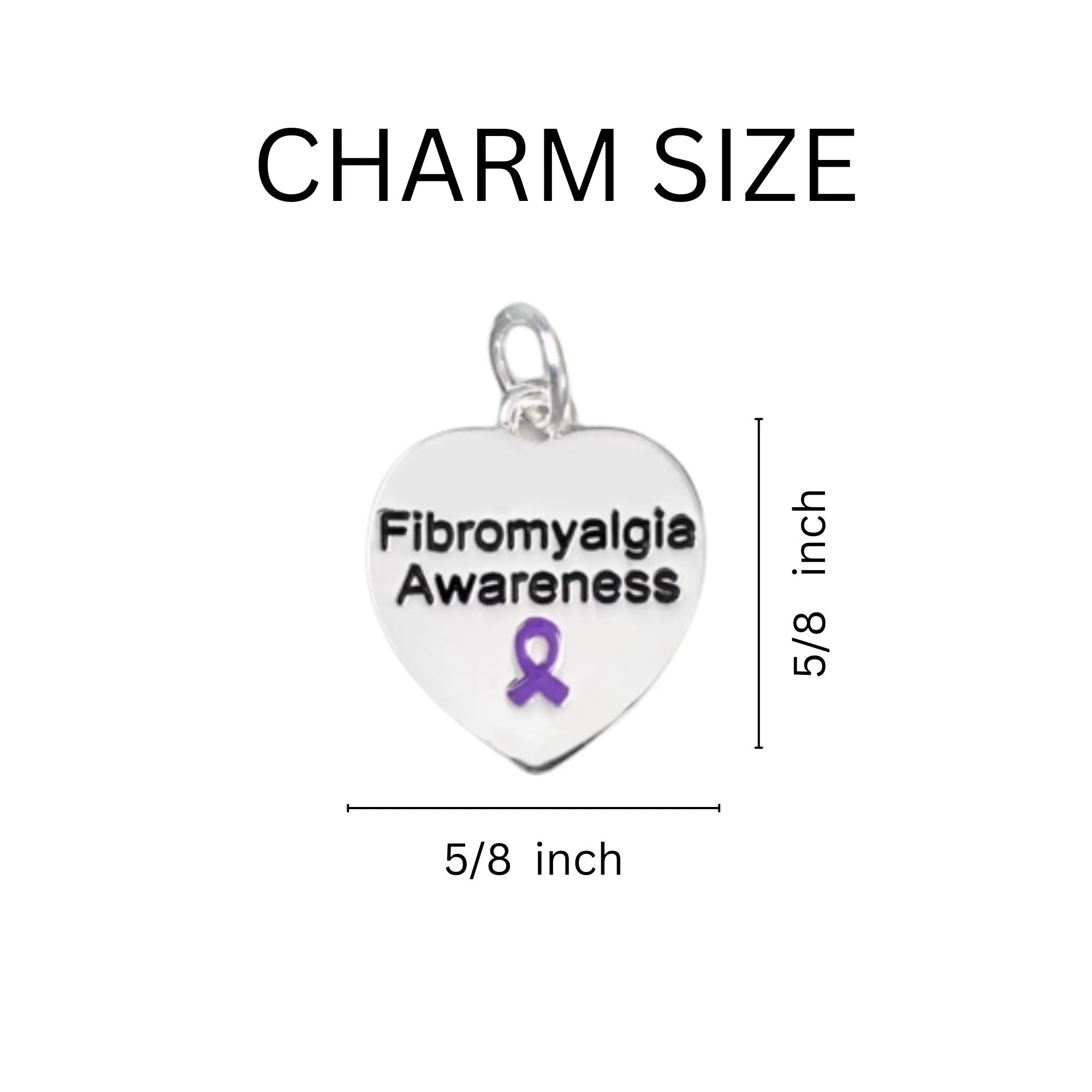 Heart Shaped Fibromyalgia Awareness Earrings