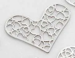 Hearts Cut Out Plate for Heart Charm Locket Necklaces ~ Choose Your Theme!