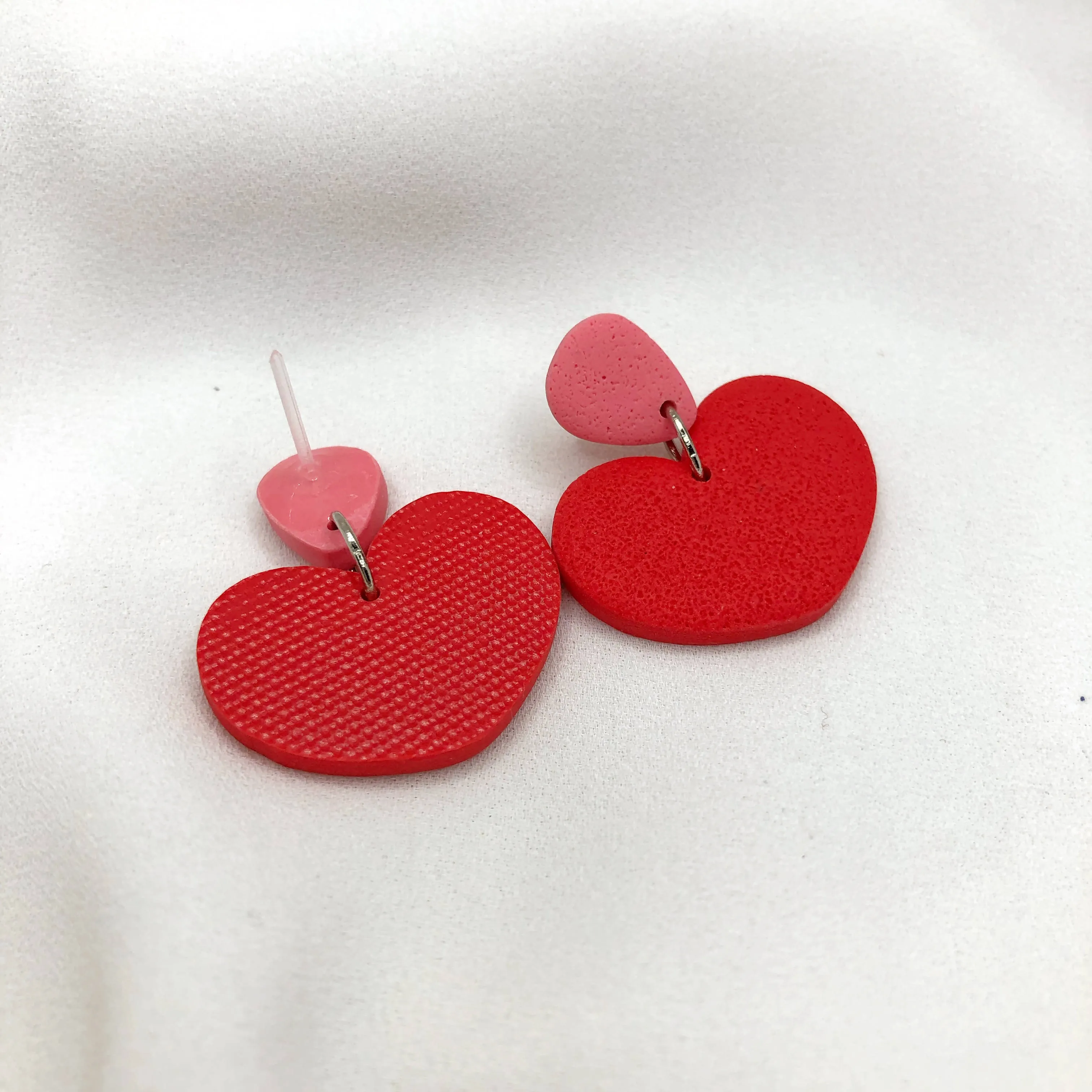 Hearts Shape Earrings, Unique and Colorful