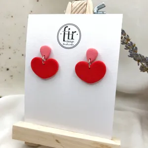 Hearts Shape Earrings, Unique and Colorful