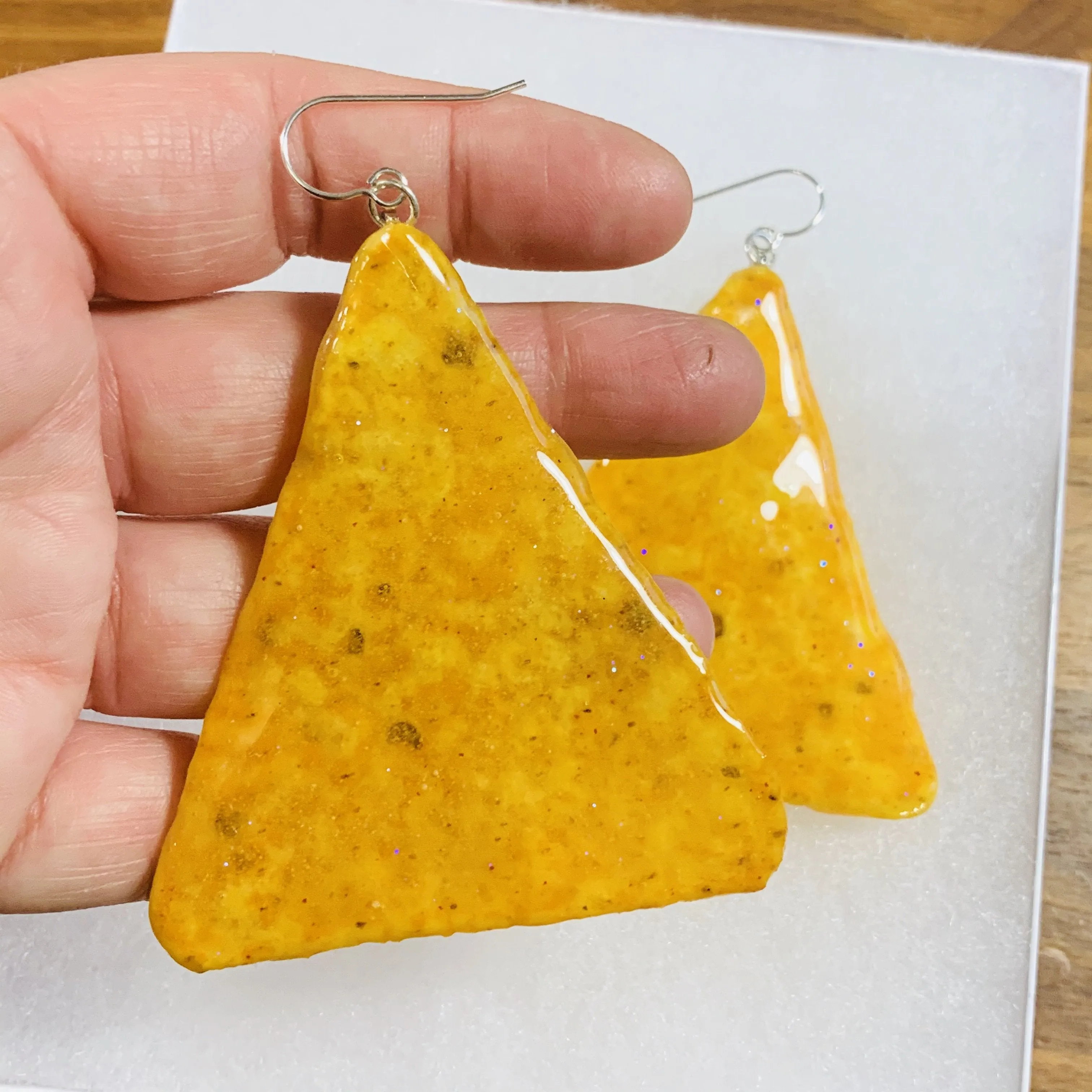 Hot Tortilla Chip Earrings