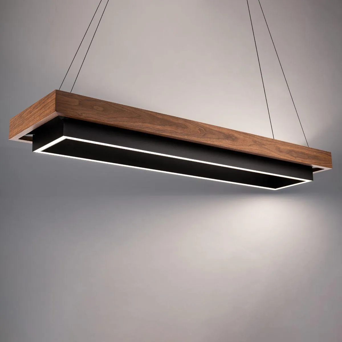 Huster 54 in. LED Pendant Light Black finish