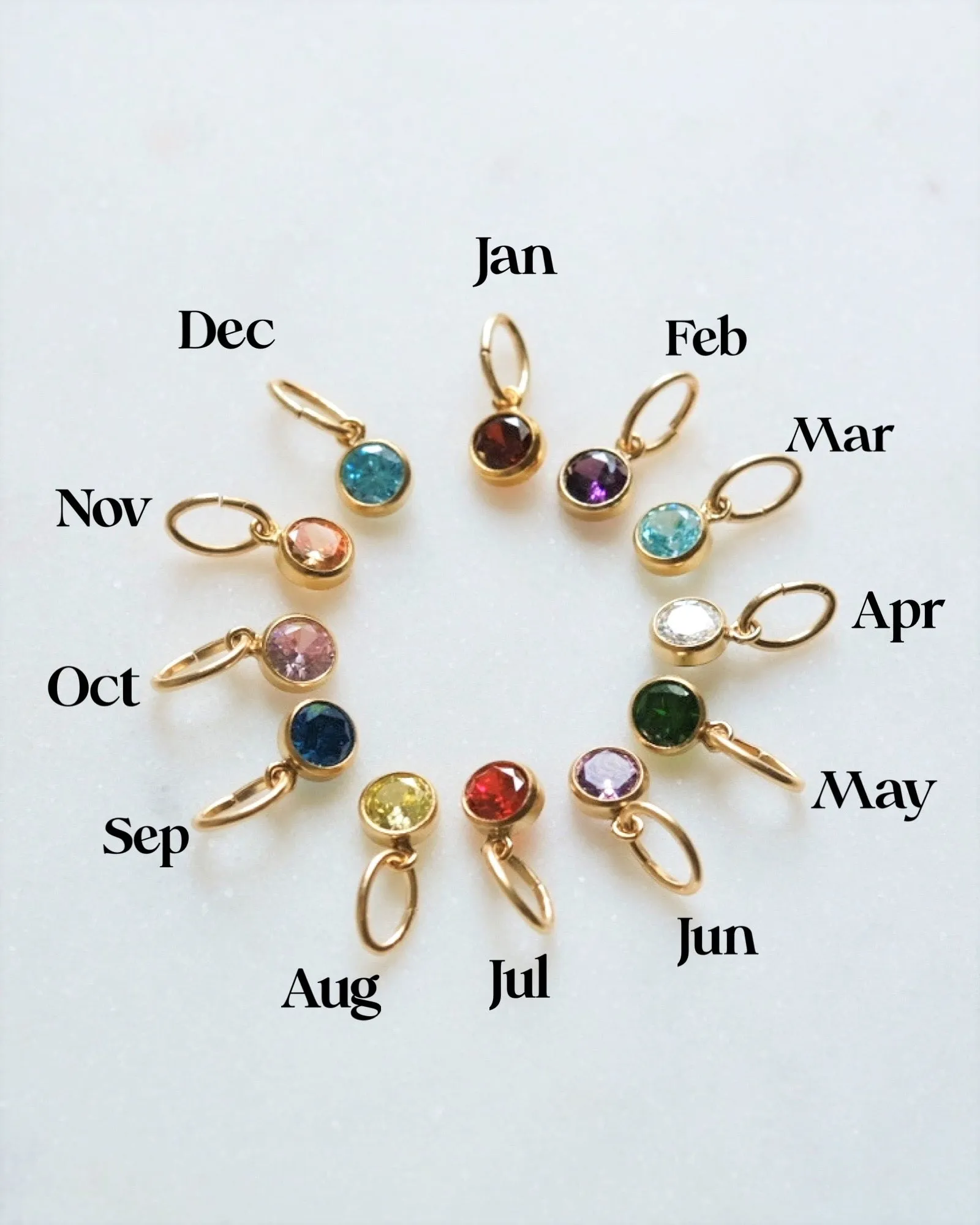 Initial Q with Birthstone Necklace