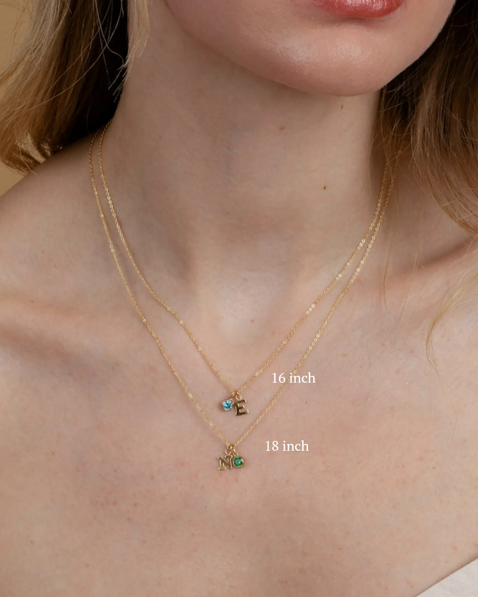 Initial Z with Birthstone Necklace