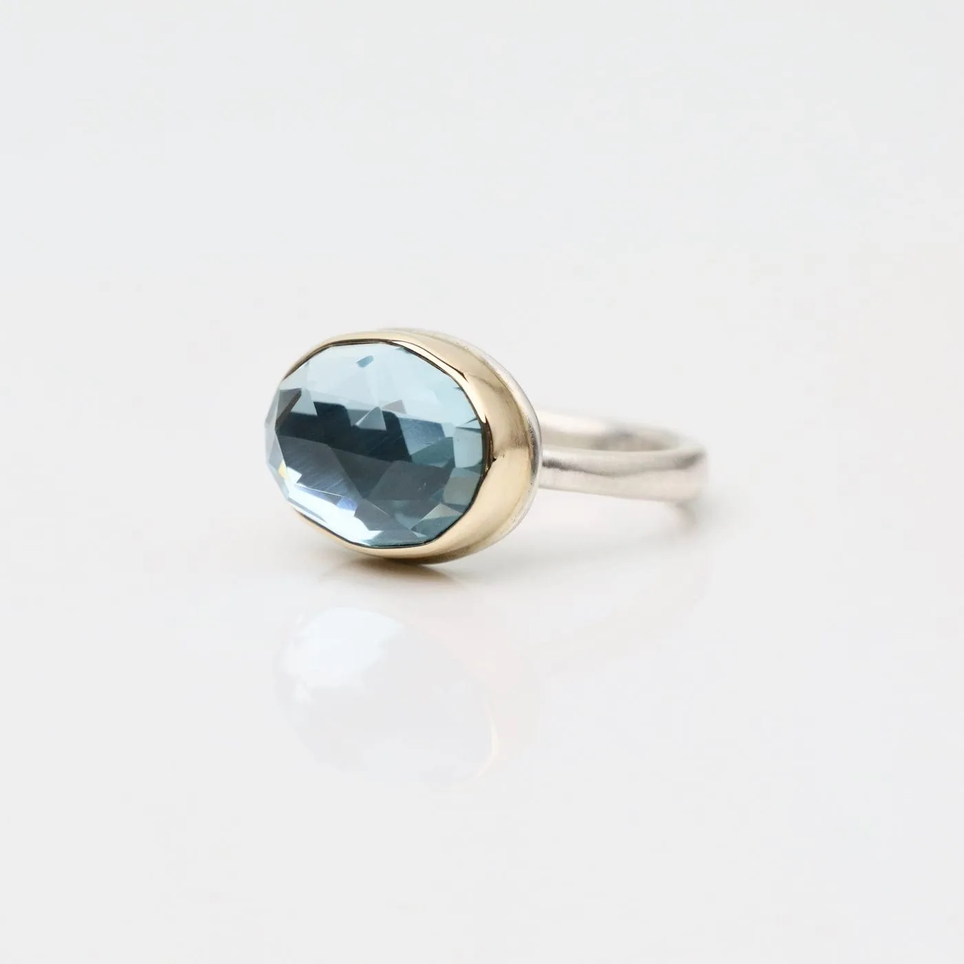 Jamie Joseph Rose Cut Sky Blue Topaz Ring