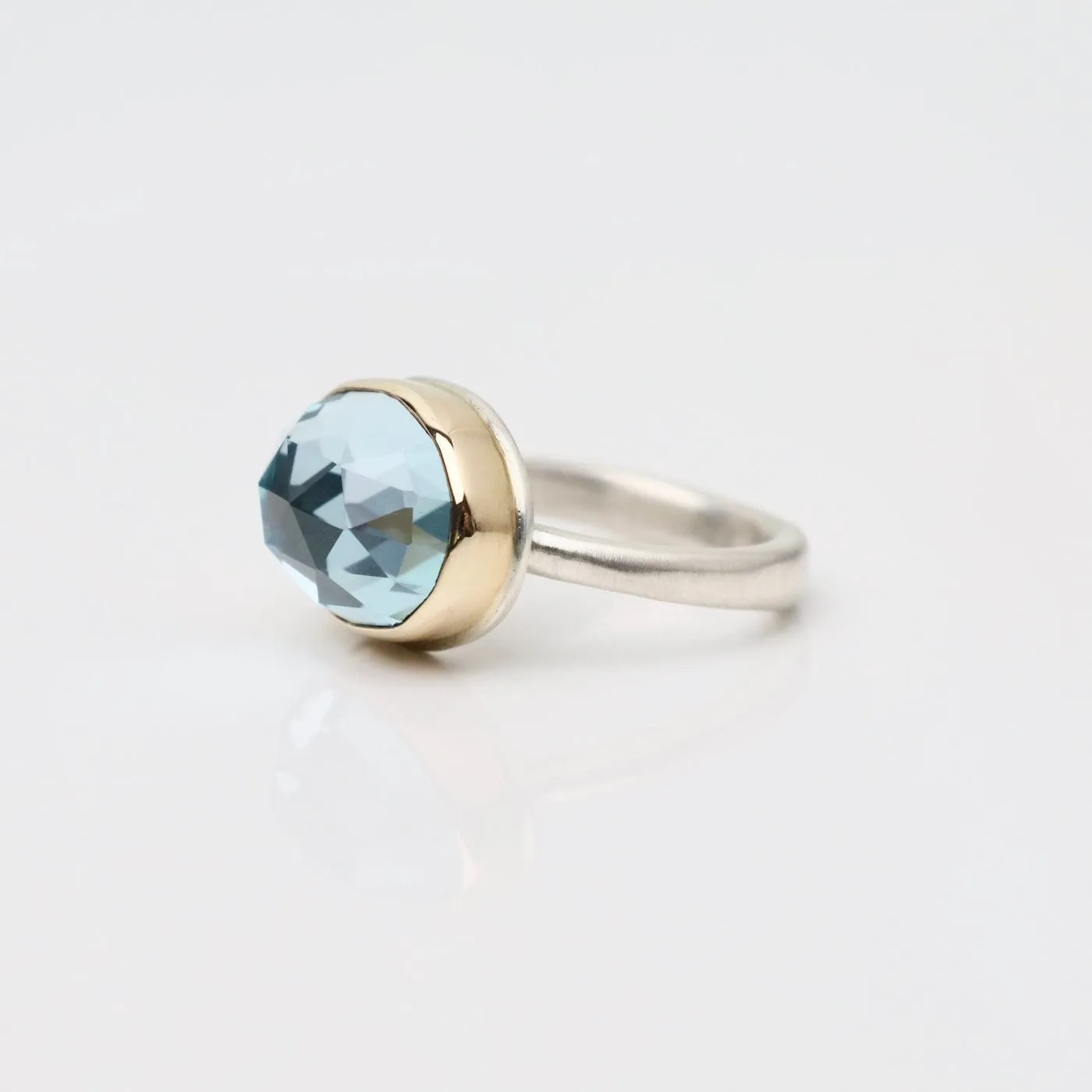 Jamie Joseph Rose Cut Sky Blue Topaz Ring