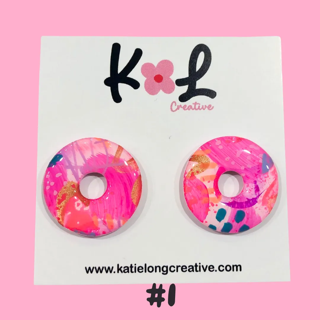 Katie Long Stud Earrings - Various