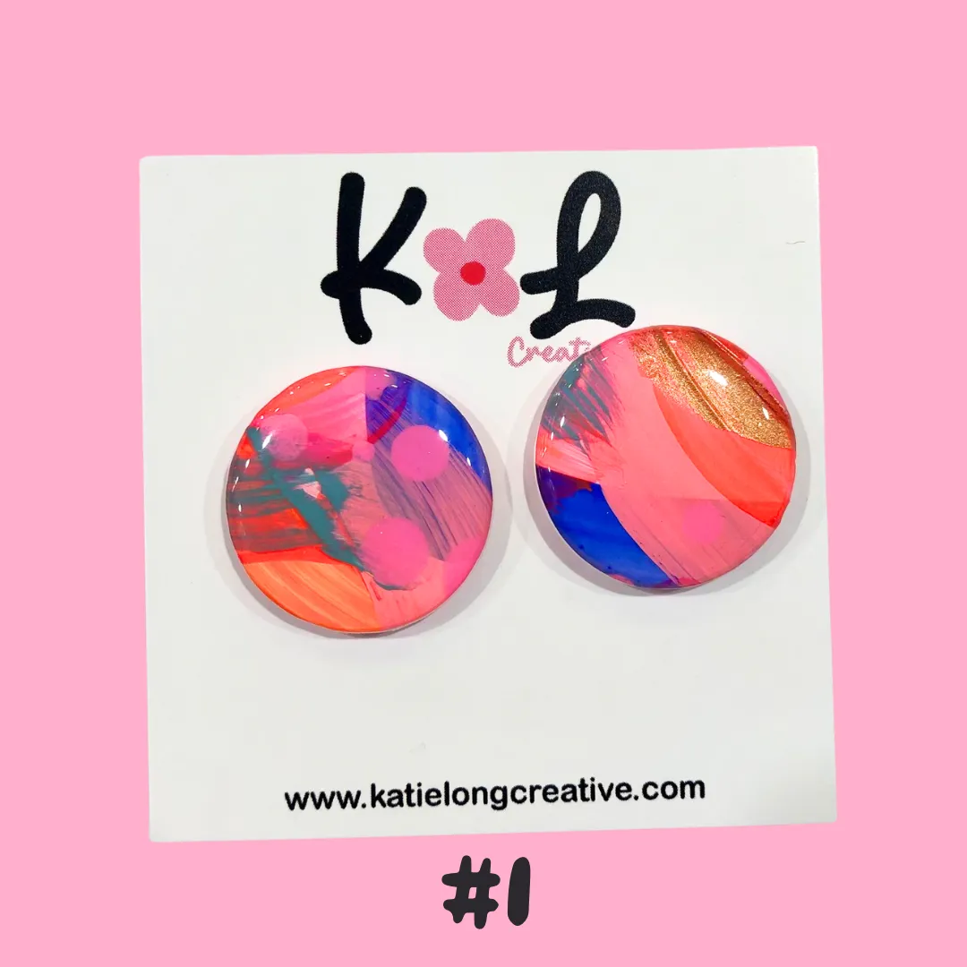 Katie Long Stud Earrings - Various