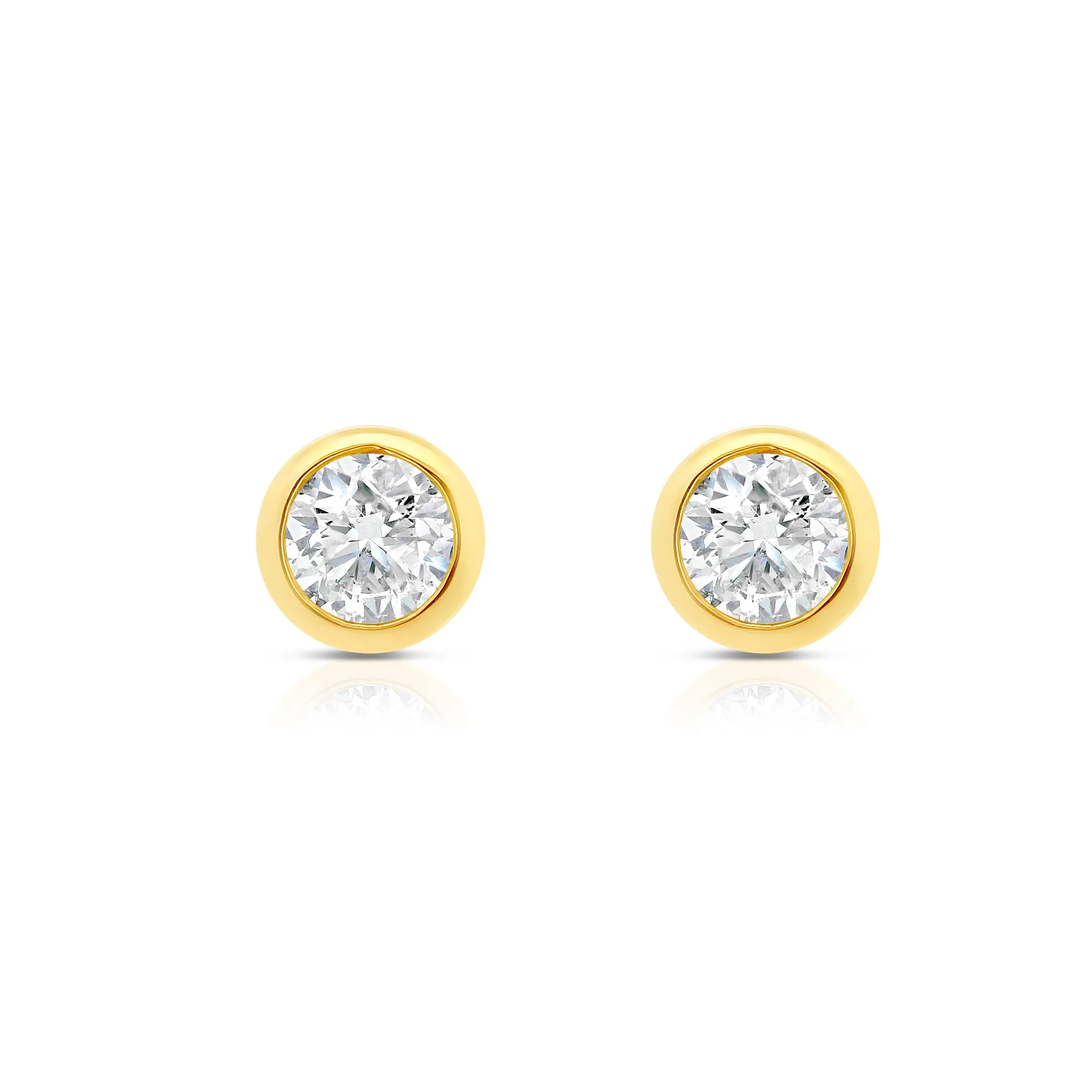 Lab Grown Bezel Diamond Studs