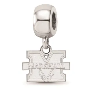 Logo Art Marshall University Charm Bead Xs Dangle in Sterling Silver