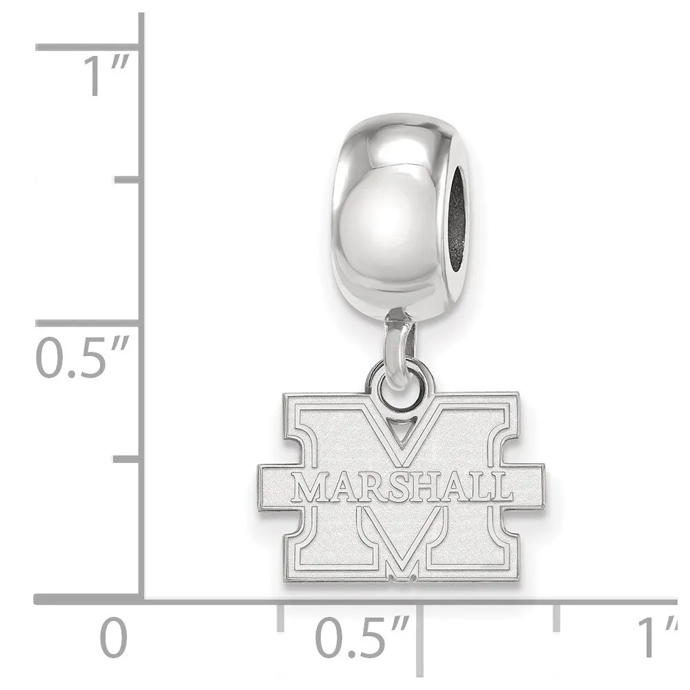 Logo Art Marshall University Charm Bead Xs Dangle in Sterling Silver