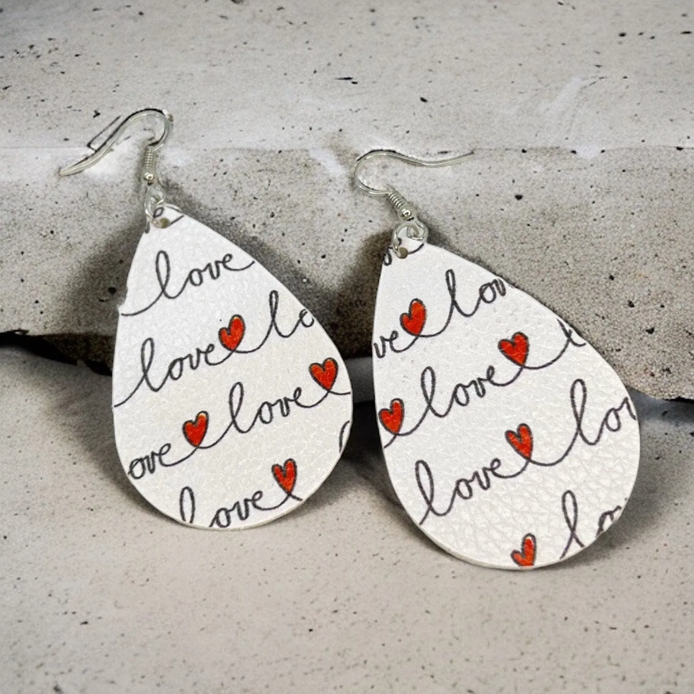 Love Earrings, Red and Black, Valentine’s Earrings, Love Earrings, Heart Accessories, Happy Valentine’s Day, Red Hearts, Valentine’s Jewelry