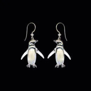 Magellanic Penguin Cloisonne Wire Earrings