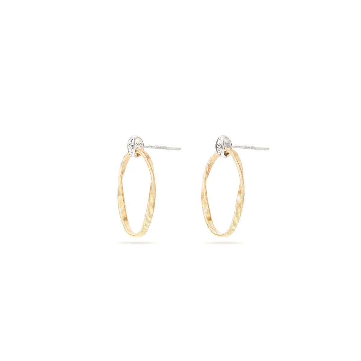 Marco Bicego Marrakech Onde Diamond Link Stud Earrings