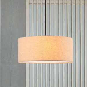 Minimalist Rounded Hanging Lamp in Apricot/Flaxen for Restaurants - 1-Light Fabric Pendant Lighting Fixture