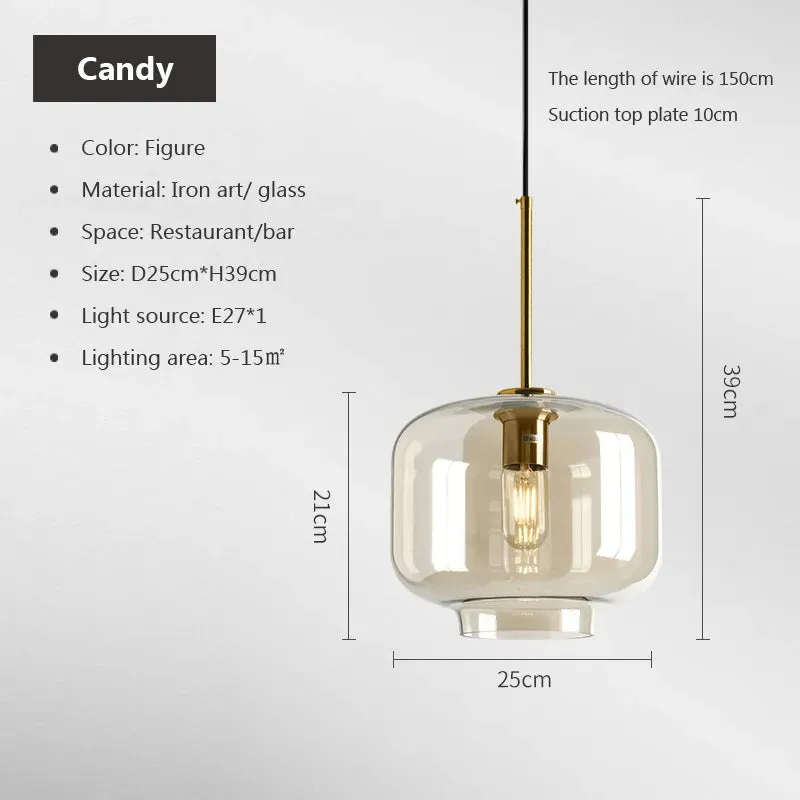 Modern Adjustable Hand Blown Lux Pendant Lights