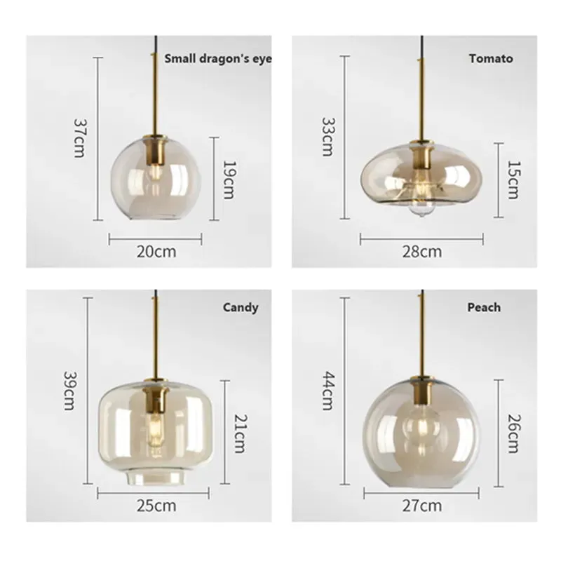 Modern Adjustable Hand Blown Lux Pendant Lights