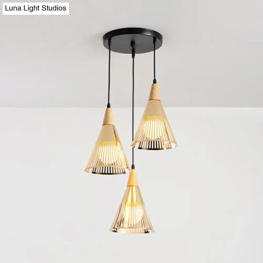 Modern Gold Conical Ceiling Light for Restaurants and Cafes