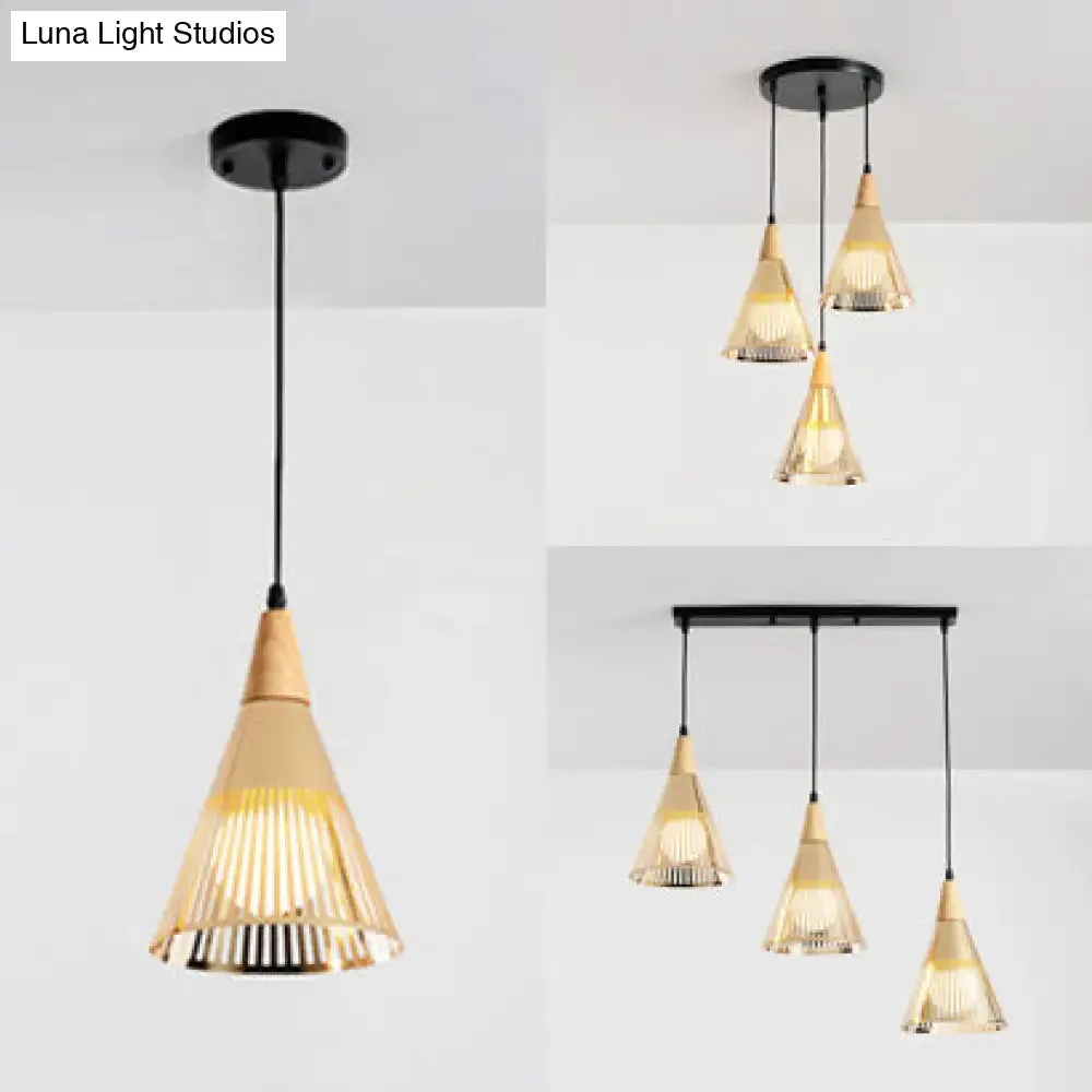 Modern Gold Conical Ceiling Light for Restaurants and Cafes