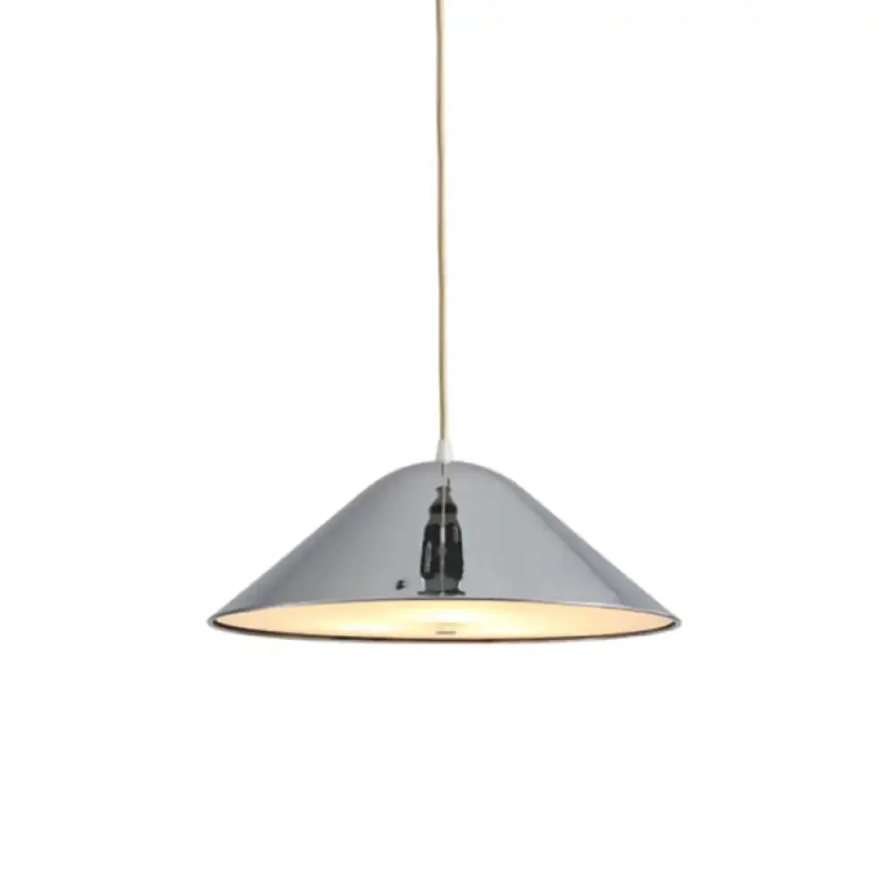 Modern Metal Tapered Suspension Light in Matte Black, Polished Chrome, and Rose Gold for Dining Room