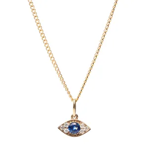 Métier Modern 14k Diamond Evil Eye Pendant