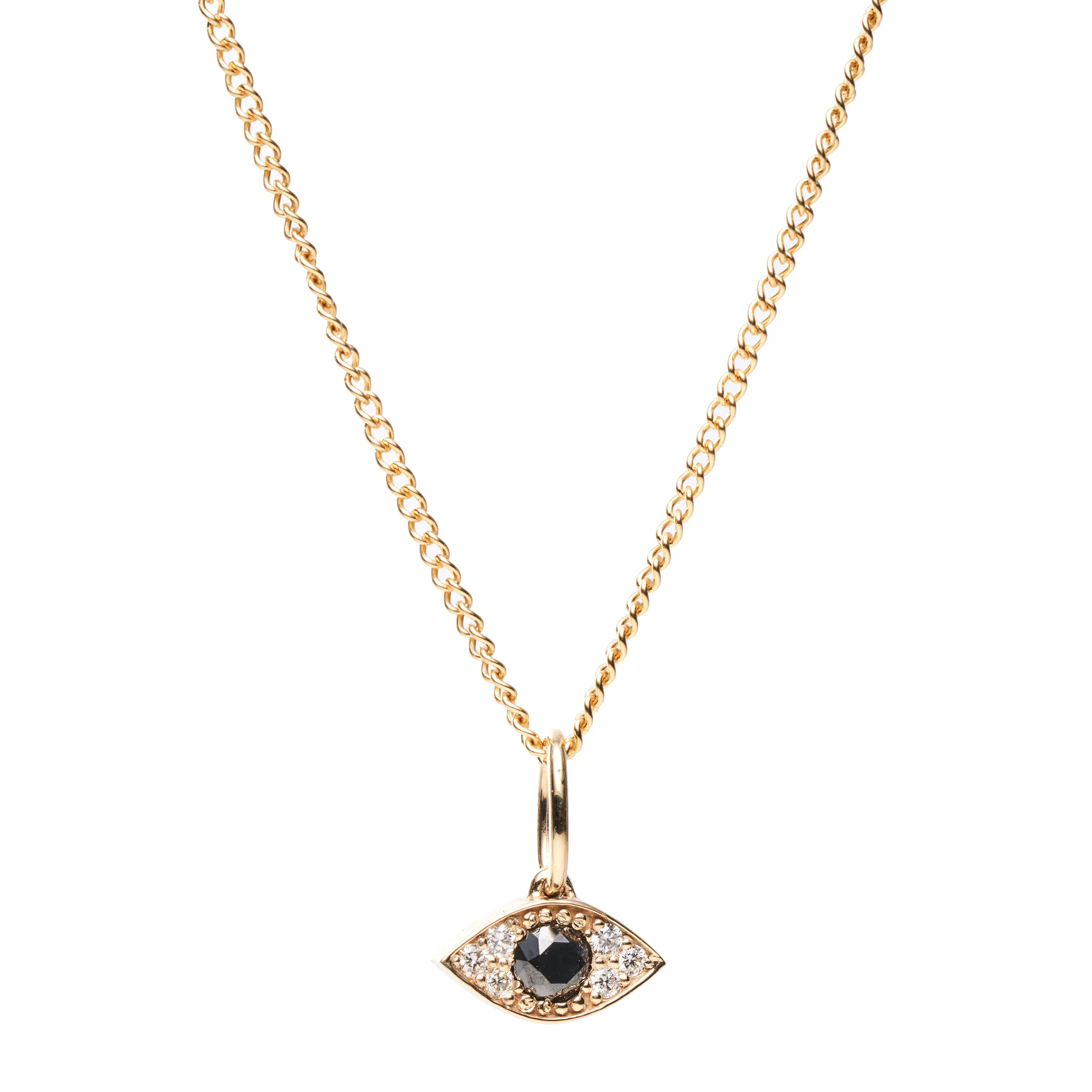 Métier Modern 14k Diamond Evil Eye Pendant