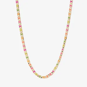 Nauman neon flat chain necklace