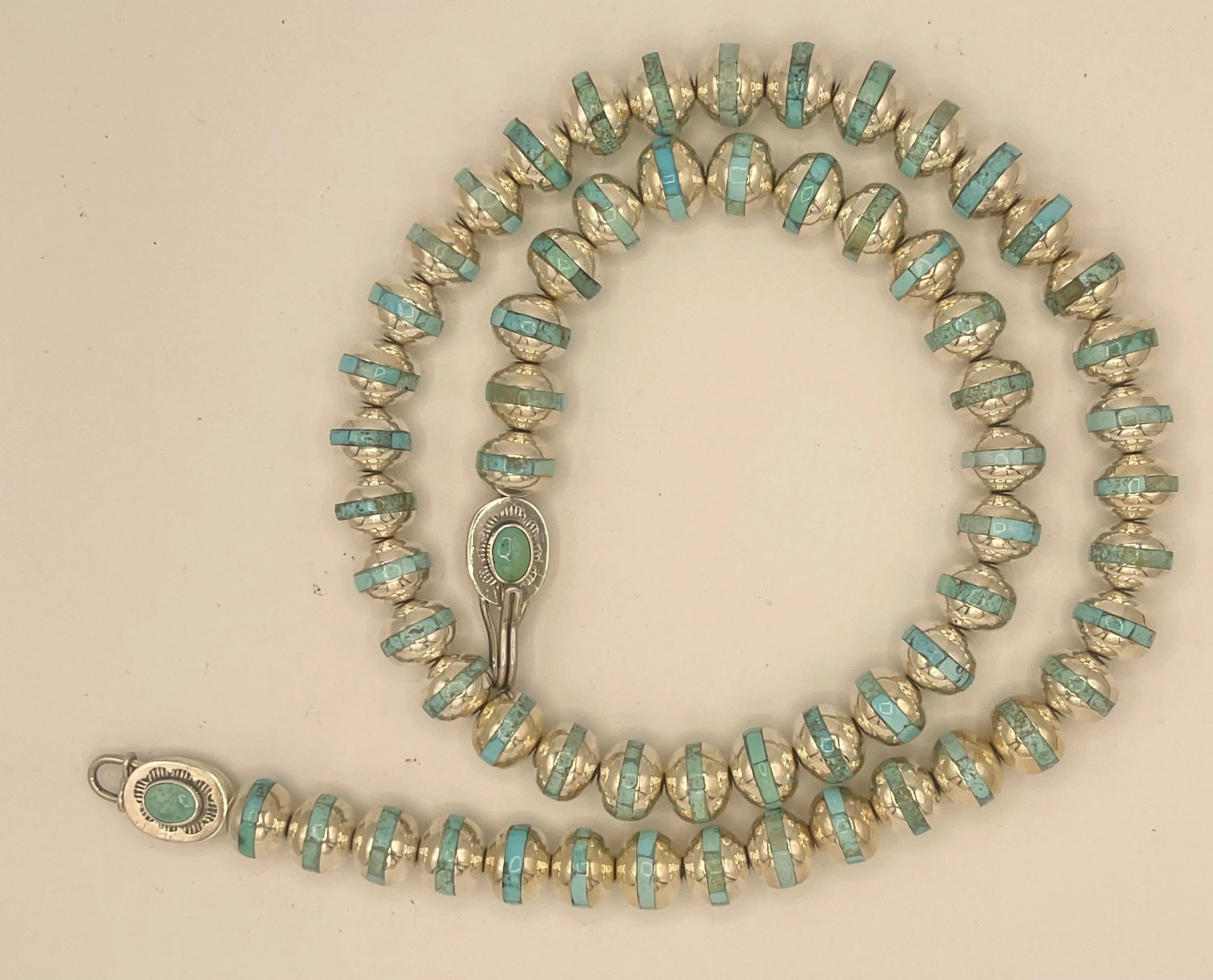 Necklace- Turquoise Inlayed Beads Federico Jimenez