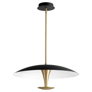 Oxygen Spacely 3-647-1540 Pendants - Black W/ Aged Brass 26" Modern Design