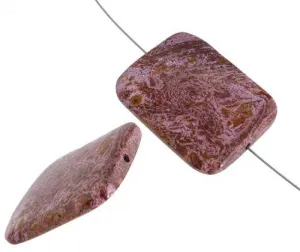 Paisley Jasper (Purple) 30x40mm Rectangle Beads