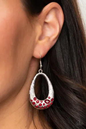 Paparazzi Accessories - Better LUXE Next Time #E287 - Red Earrings