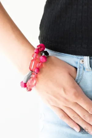 Paparazzi Bracelet ~ Rockin Rock Candy - Pink