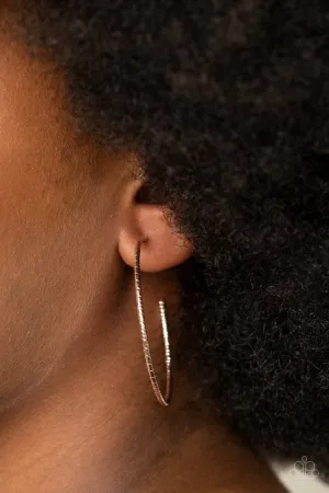 Paparazzi Earring ~ Inclined To Entwine - Rose Gold