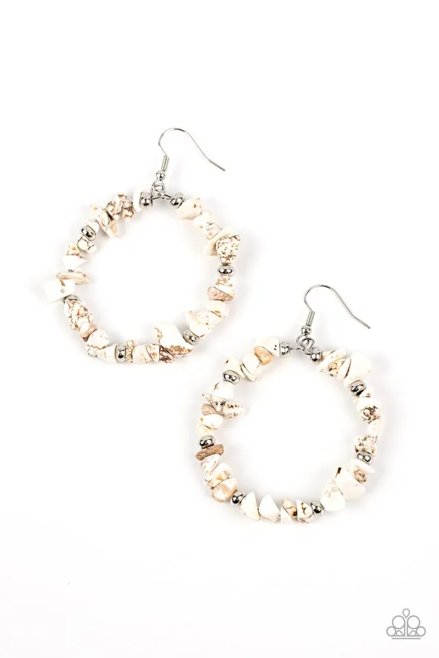 Paparazzi Earring ~ Mineral Mantra - White